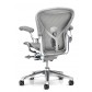 Herman Miller Aeron Mineral with Polished Base & Chassis Back