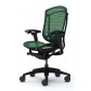 Contessa II Chair Black Base Drak Green Mesh Front