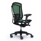 Contessa II Chair Black Base Drak Green Mesh Rear