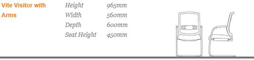 Vite Meeting Chair Dimensions with Arms