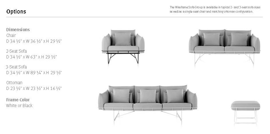 Herman Miller Wireframe Dimensions